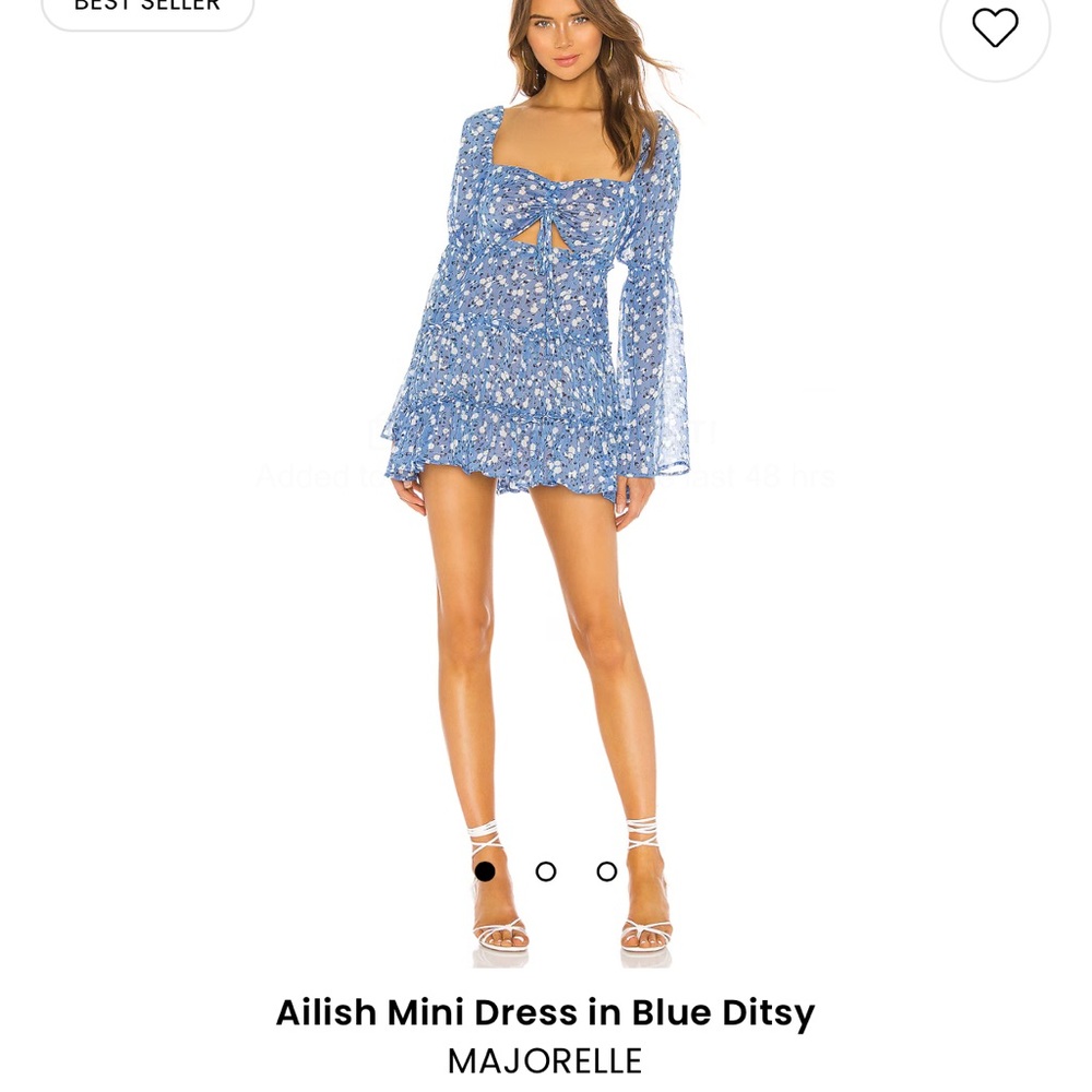 MAJORELLE “Ailish Mini Dress” in Blue Ditsy